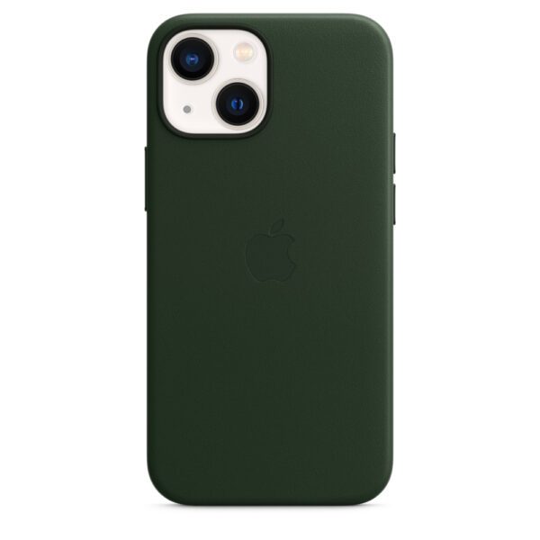 iPhone 13 mini Leather Case with MagSafe - Sequoia Green